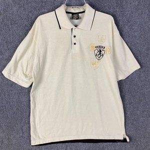 Verdad Polo Men's Large Short Sleeve Polyester Blend Beige Adults L